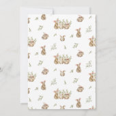 Bunny de printemps | Invitation au Baby shower vir (Dos)