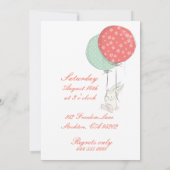 Bunny de printemps Invitation d'anniversaire (Dos)
