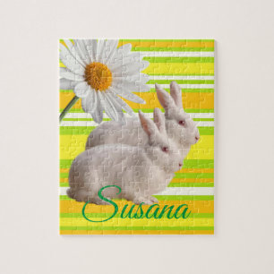 Bunny Decorative Jigsaw Puzzle Daisy