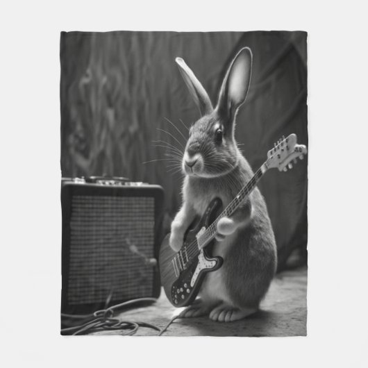 Bunny die een gitaar speelt fleece deken (Voorkant)
