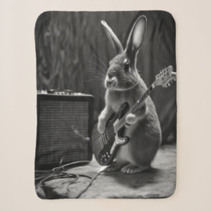 Bunny die een gitaar speelt sherpa deken