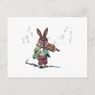 Bunny die het Violin speelt Briefkaart