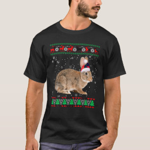 Bunny Dierenvriend Xmas Matching Santa Ugly Bunny T-shirt
