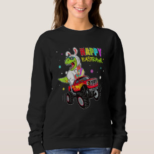 Bunny Dinosaur T Rex Riding Monster Truck Happy Ea Trui