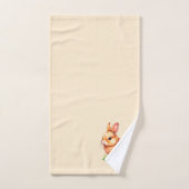 Bunny doré sur Champagne clair Beige (Serviette à main)