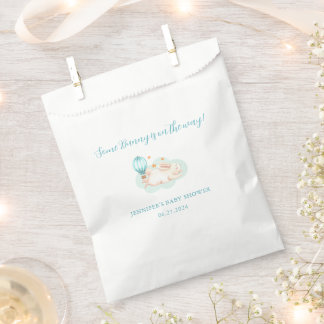Bunny Dreams blauw baby shower Bedankzakje