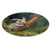 Bunny Dreams: grillige glazen snijplank (Hoek)