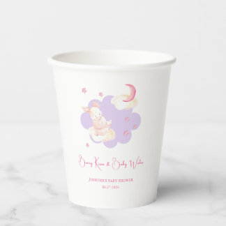 Bunny Dreams Paarse Baby shower Papieren Bekers