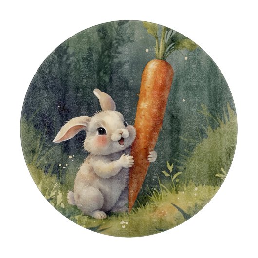 Bunny Dreams : Planche à découper en verre (Devant)