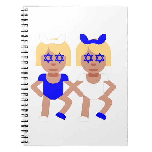 bunny ears hanukkah notitieboek (Voorkant)