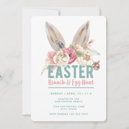 Bunny Ears | Pasen Brunch en Egg Hunt Uitnodiging