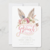 Bunny Ears | Pasen Brunch en Egg Hunt Uitnodiging (Voorkant)