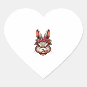 Bunny Easter, Angry Bunny, Funny Rabbit, Funny Ani Hart Sticker