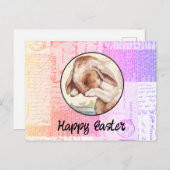  Bunny Easter Briefkaart (Voorkant / Achterkant)