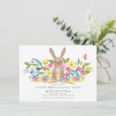 Bunny Easter Brunch & Egg Hunt Kaart (Staand voorkant)