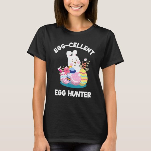 Bunny Easter Day T-shirt Eggcellent Egg Hunter Eas (Voorkant)
