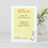 Bunny Easter Egg Hunt Invitaties Kaart (Staand voorkant)