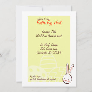 Bunny Easter Egg Hunt Invitaties Kaart