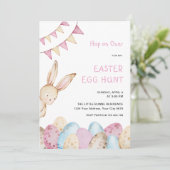Bunny Easter Egg Hunt Invitation (Debout devant)