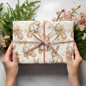 Bunny & Easter Eggs Pattern Cadeaupapier