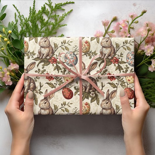 Bunny & Easter Eggs Pattern Cadeaupapier