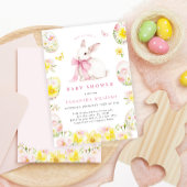Bunny Easter Girl Baby shower Invitation
