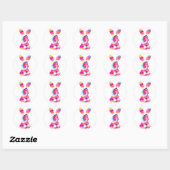 Bunny Easter Tie Dye Rabbit Paasdag Ronde Sticker (Vel)
