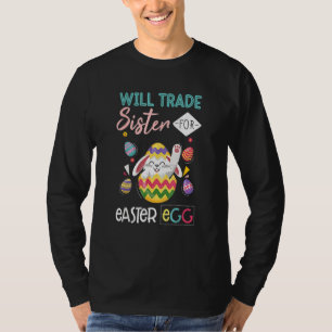 Bunny Eat Chocolate Eggs zal zuster voor EAS verha T-shirt