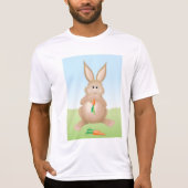 Bunny Eating Carrot Adorable Rabbit T-shirt (Voorkant)