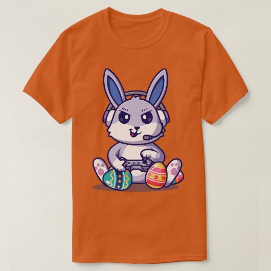 Bunny Egg Funny bunny Boy spelen video Game kinder T-shirt (Design voorkant)