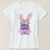 Bunny & Egg Happy Easter T-shirt (Design voorkant)