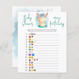 Bunny Emoji afbeelding game baby shower