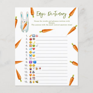 Bunny - Emoji Pictionary spel baby shower