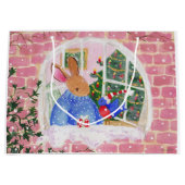 Bunny en Bird gift tas Large Cadeautasje (Voorkant)