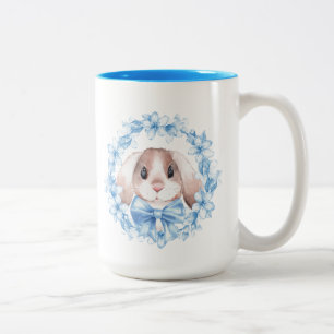 Bunny en blauwe baard tweekleurige koffiemok