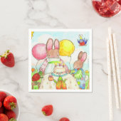 Bunny en Bug Birthday napkins Servetten (Insitu)