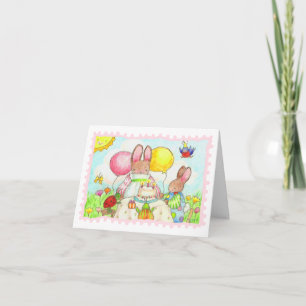 Bunny en Bug Verjaardag Kaart