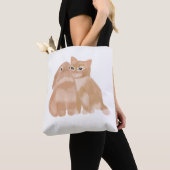Bunny en Cat! canvas tas (Dichtbij)