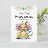 Bunny En Coupe Grand-fille Carte de vacances de Pâ (Debout devant)