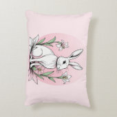 Bunny en lelies accent kussen (Achterkant (Verticaal))