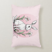 Bunny en lelies accent kussen (Voorkant(Verticaal))
