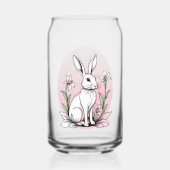 Bunny en lelies blikvorm glas (Achterkant)