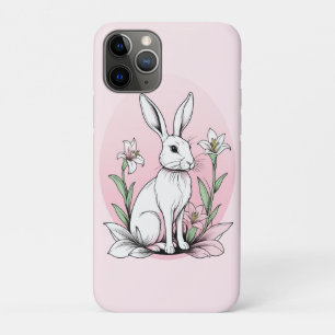 Bunny en lelies iPhone 11 pro hoesje