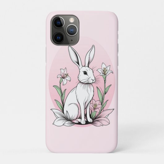 Bunny en lelies Case-Mate iPhone case (Achterkant)