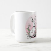 Bunny en lelies koffiemok (Voorkant links)