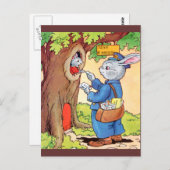Bunny en Mailman Briefkaart (Voorkant / Achterkant)