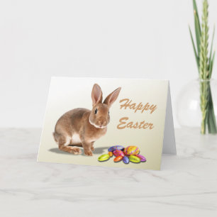 Bunny en paaseieren Kaart