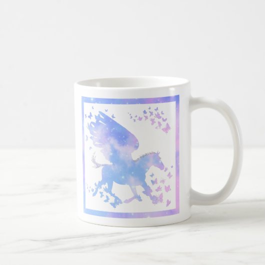 Bunny en Pegasus Clouds Coffee Mok (Rechts)