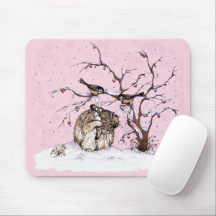 Bunny- en sneeuwvogels muismat