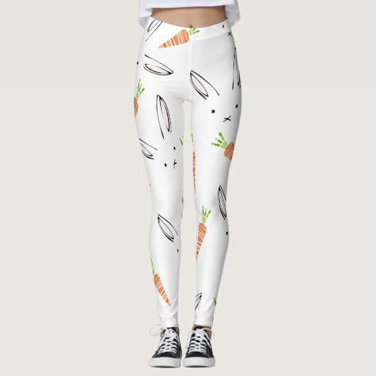 Bunny- en wortelLeggings Leggings (Voorkant)